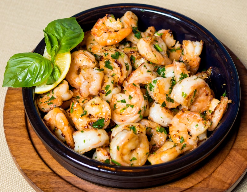Braised prawns